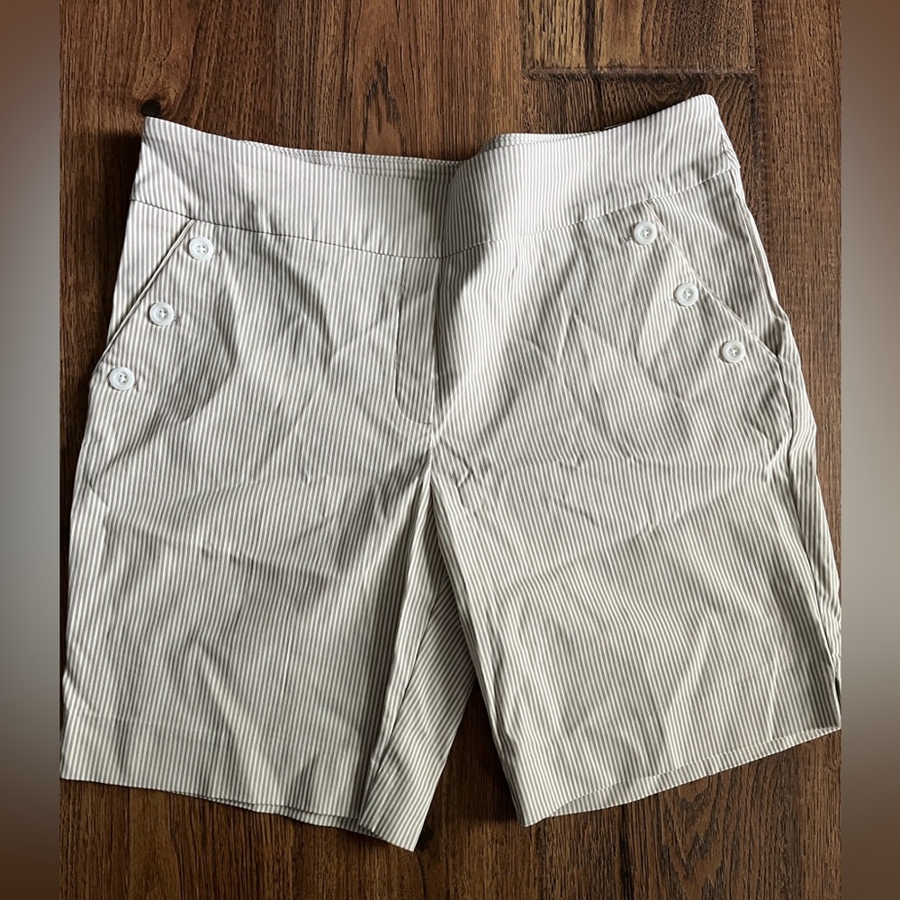 NWT Counterparts Super Stretch Tan Striped Shorts XL